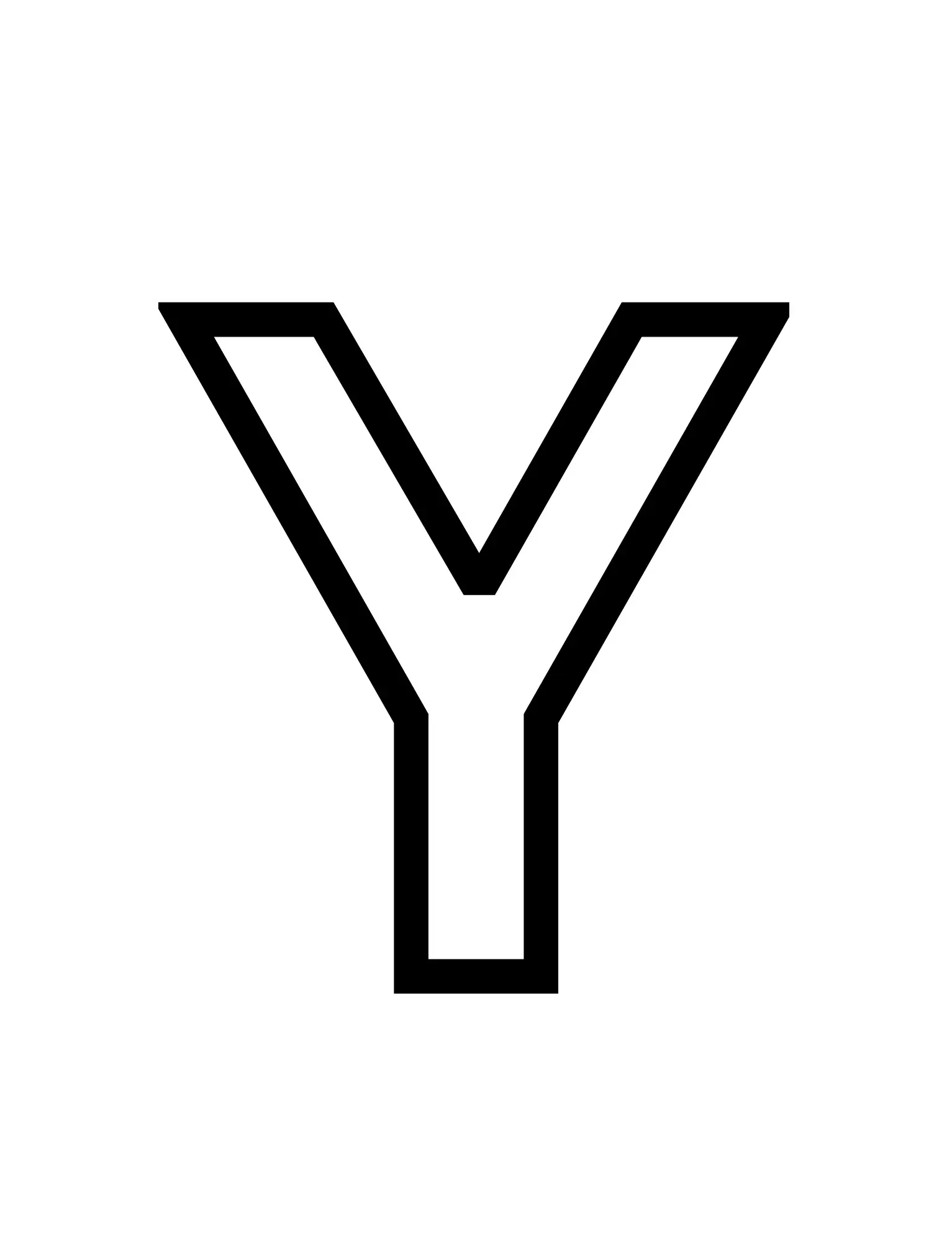 Free Alphabet Capital Letter Y Picture To Color In