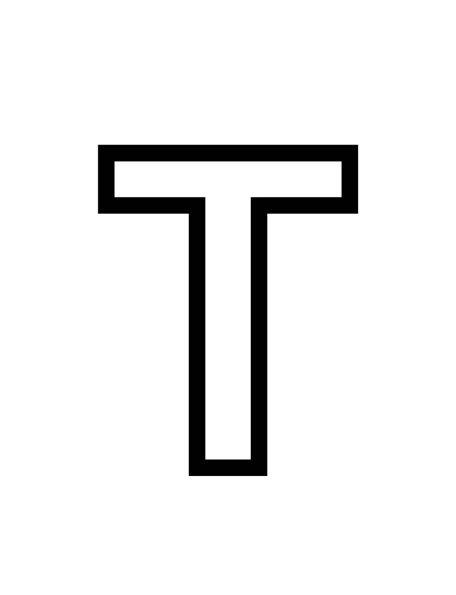 Free Alphabet Capital Letter T Picture To Color In