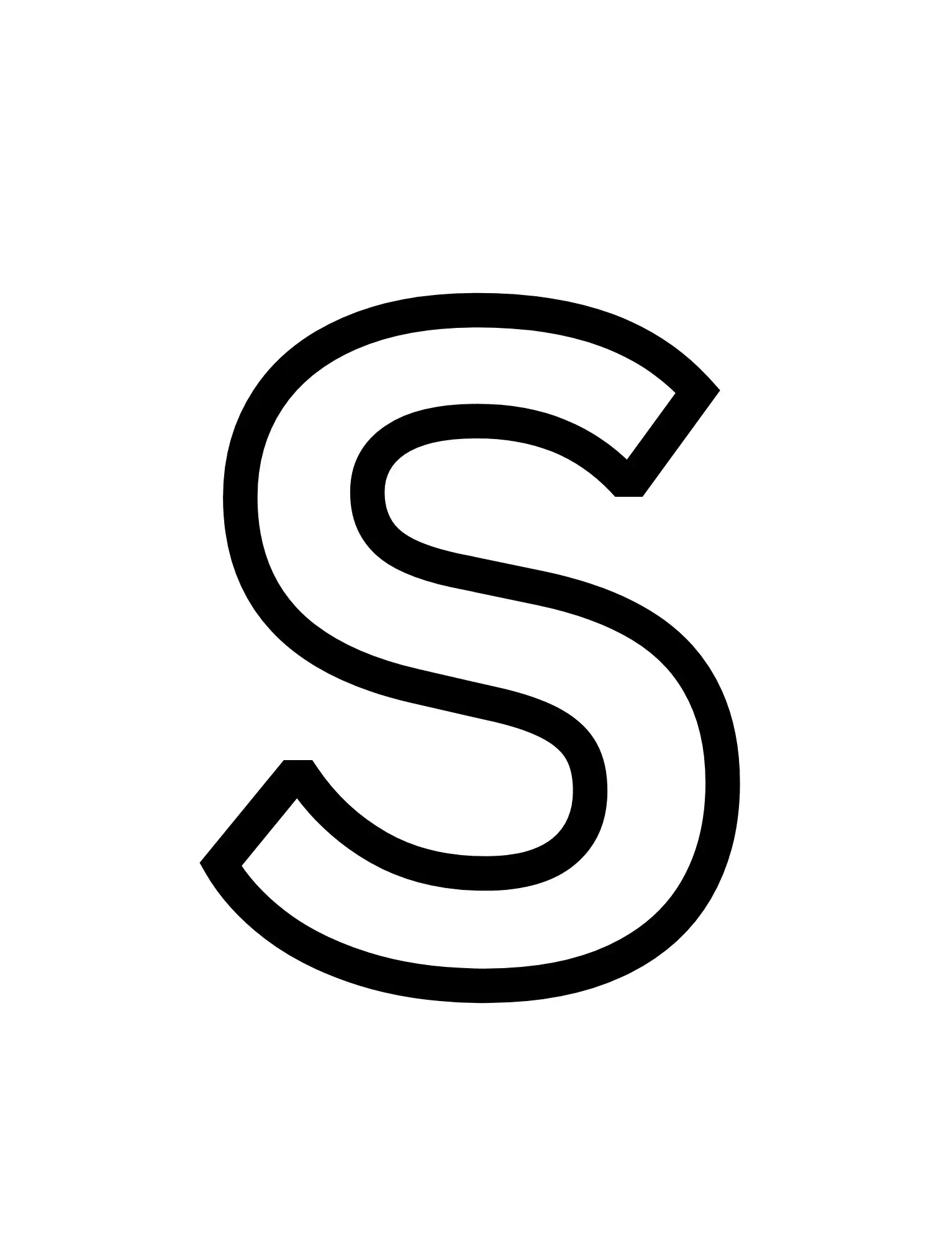 Free Alphabet Capital Letter S Picture To Color In