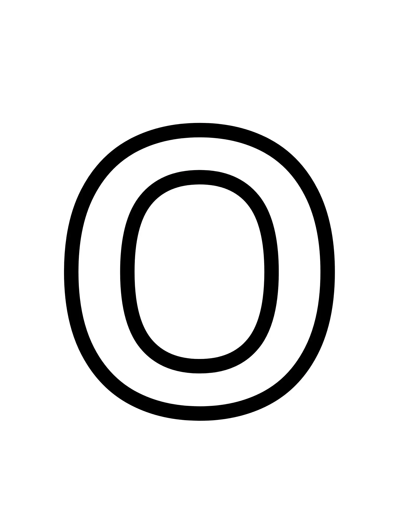 Free Alphabet Capital Letter O Picture To Color In