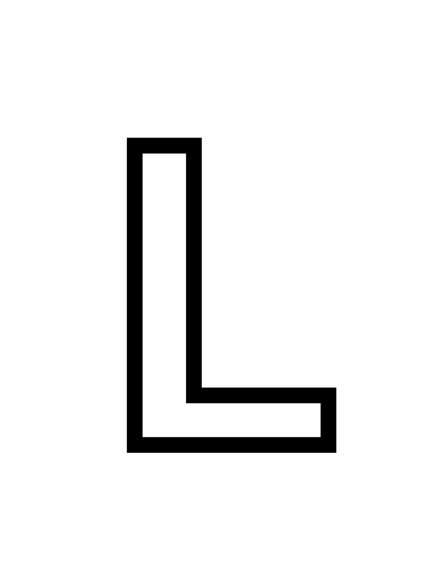 Free Alphabet Capital Letter L Picture To Color In