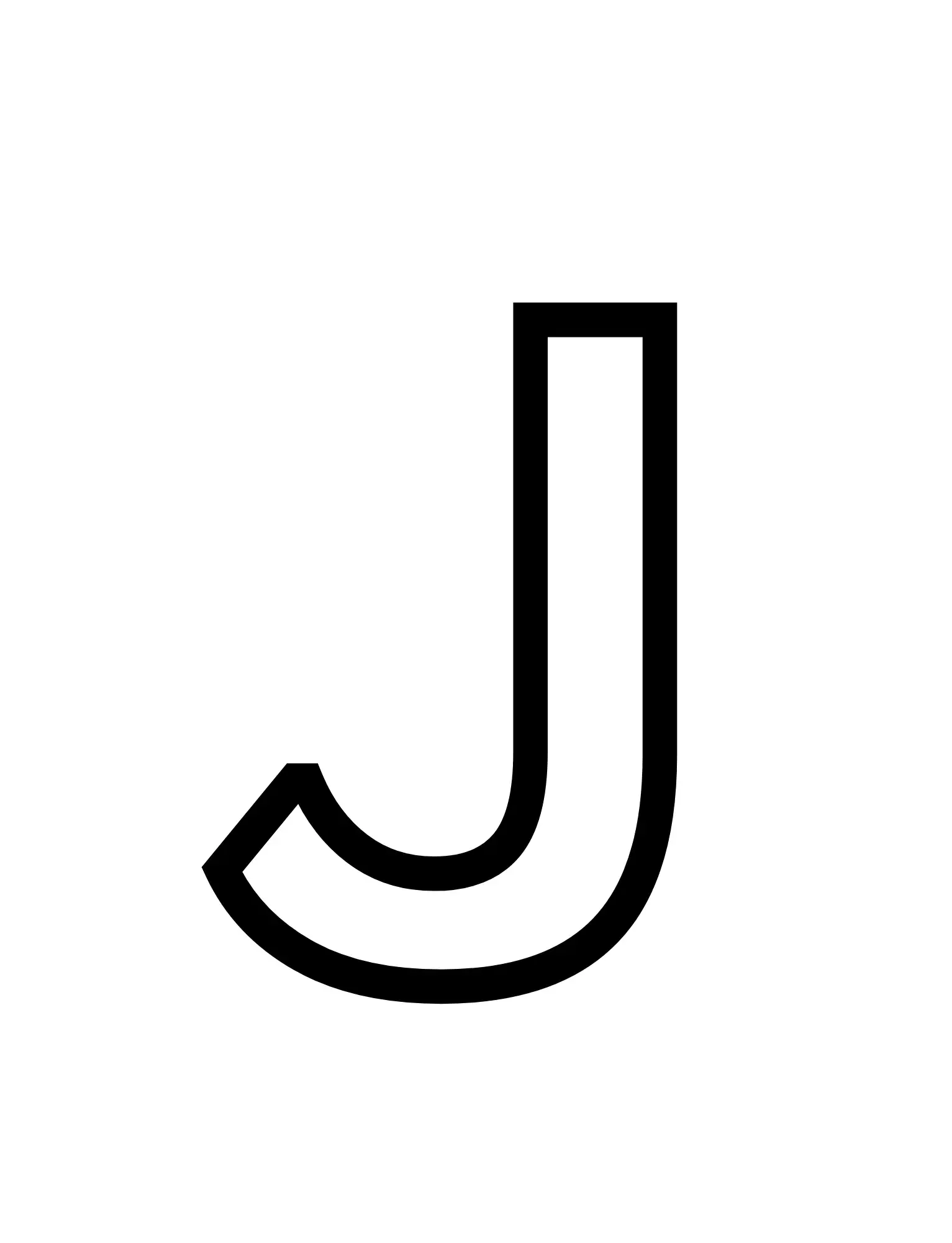 Free Alphabet Capital Letter J Picture To Color In