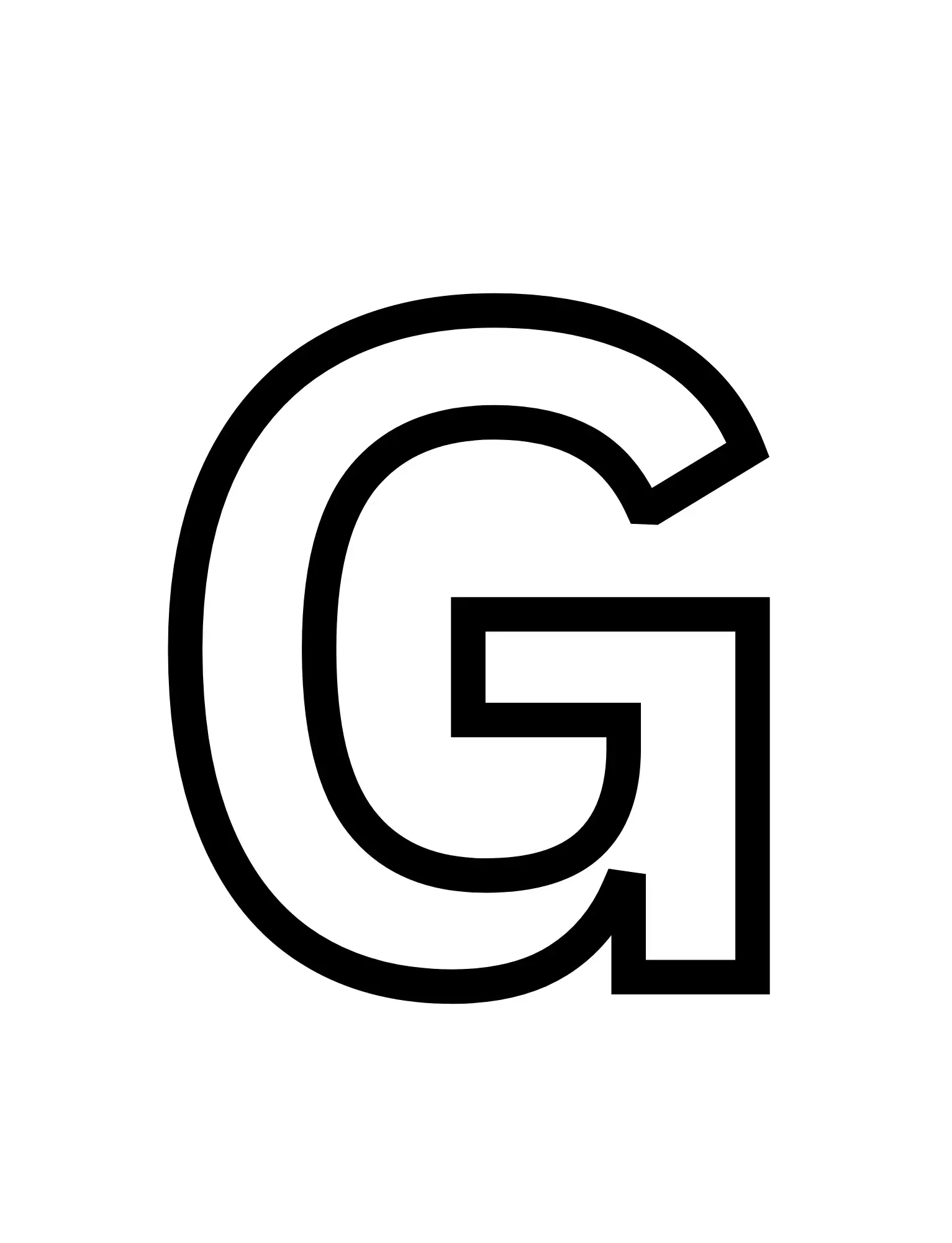 Free Alphabet Capital Letter G Picture To Color In