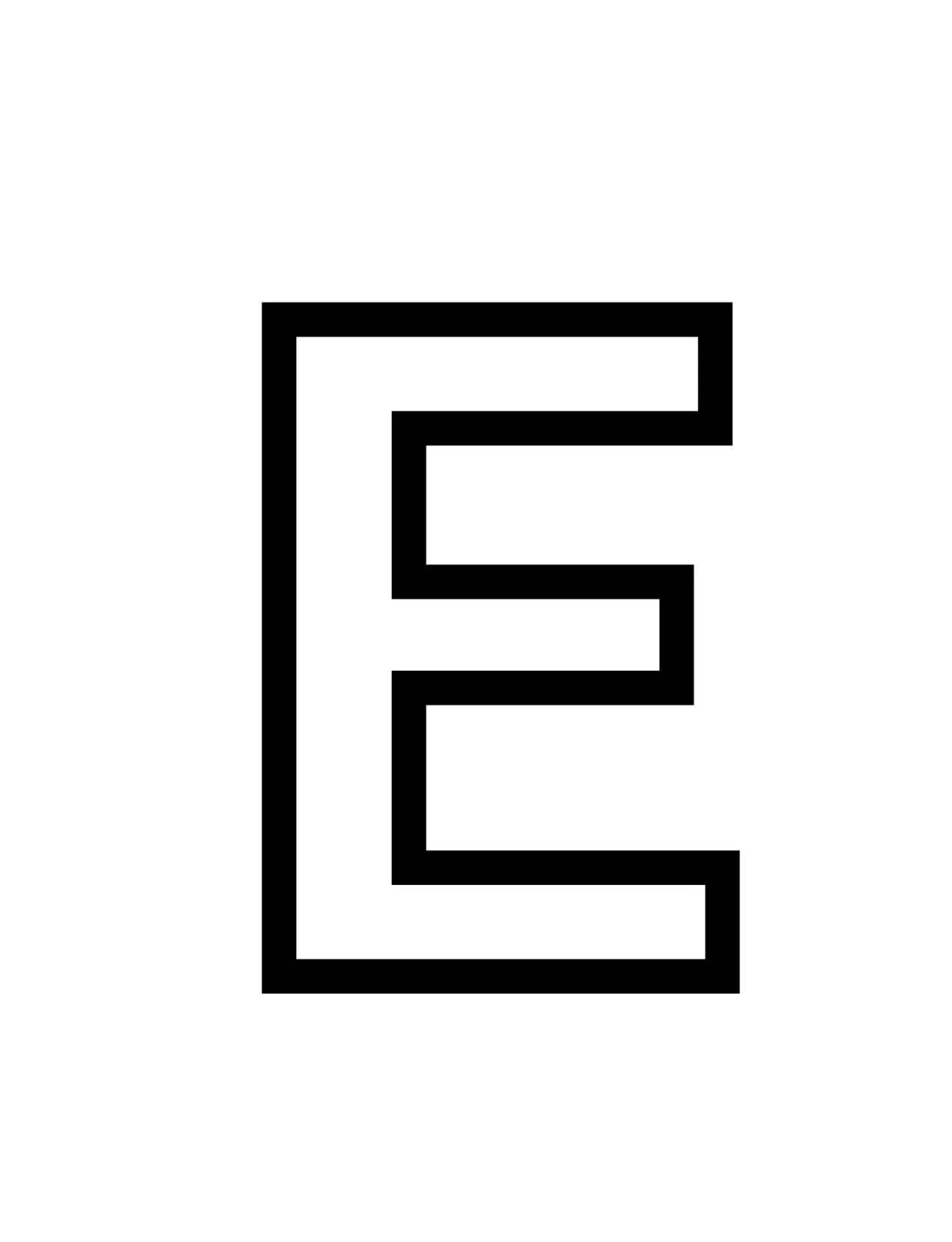 Free Alphabet Capital Letter E Picture To Color In