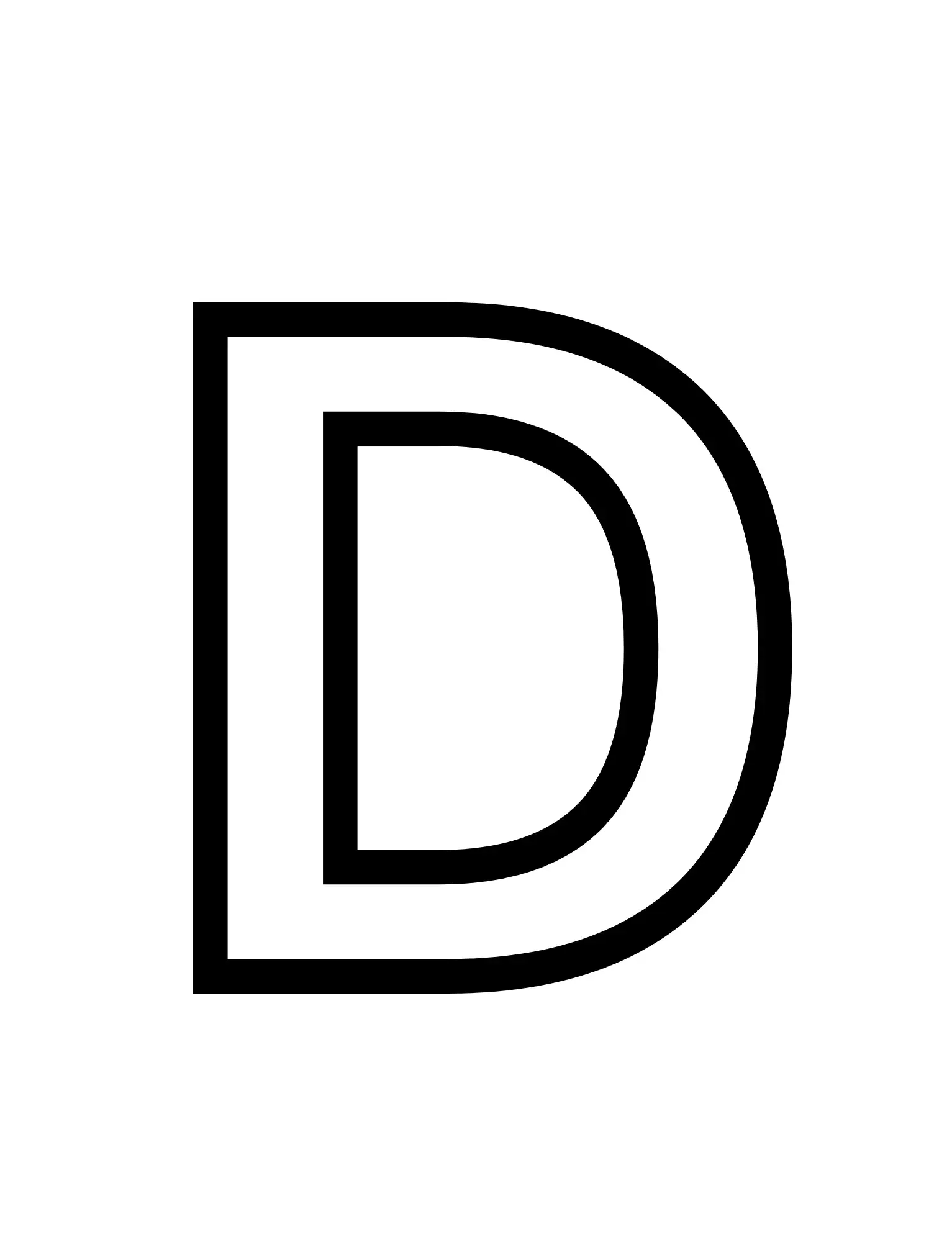 Free Alphabet Capital Letter D Picture To Color In