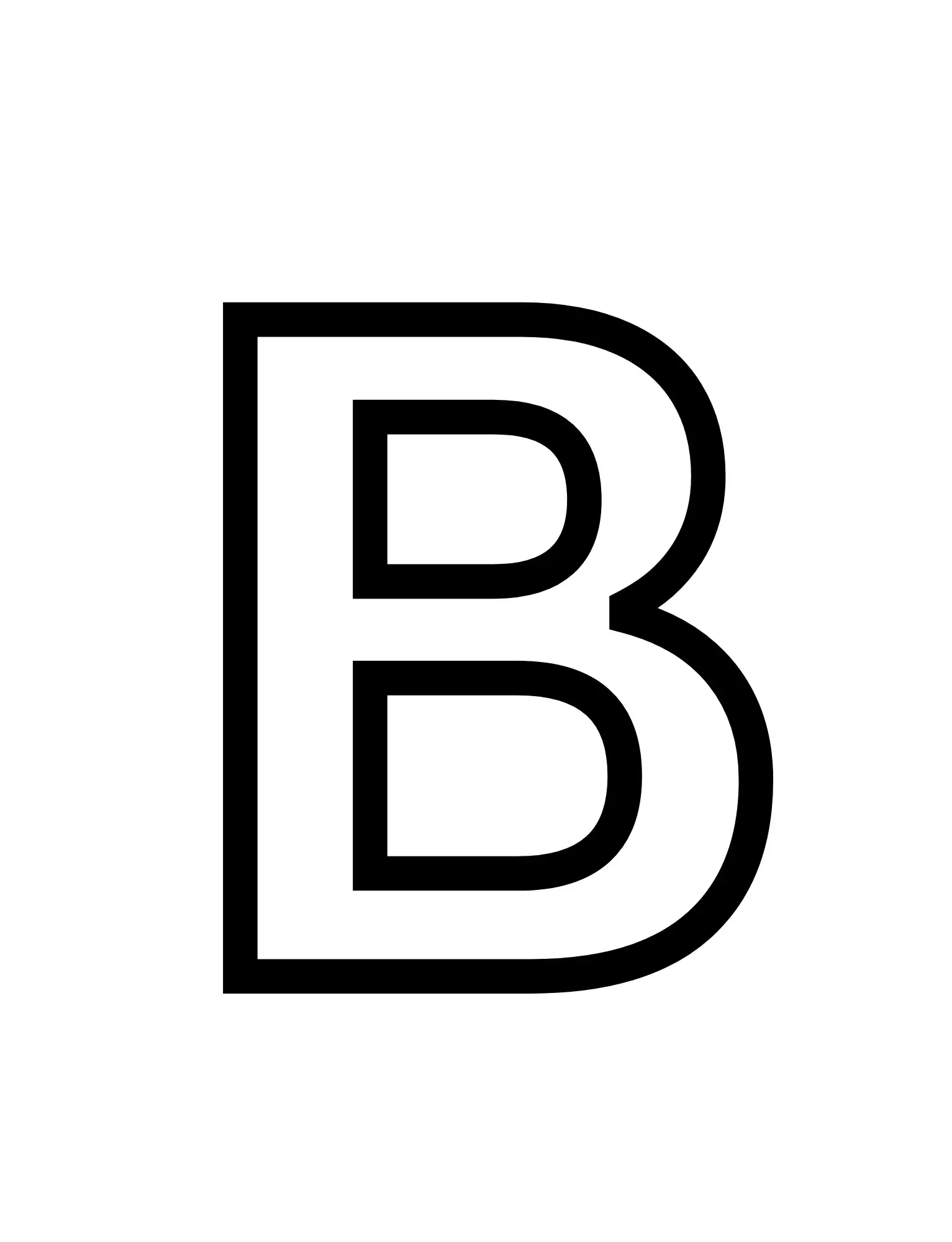 Free Alphabet Capital Letter B Picture To Color In