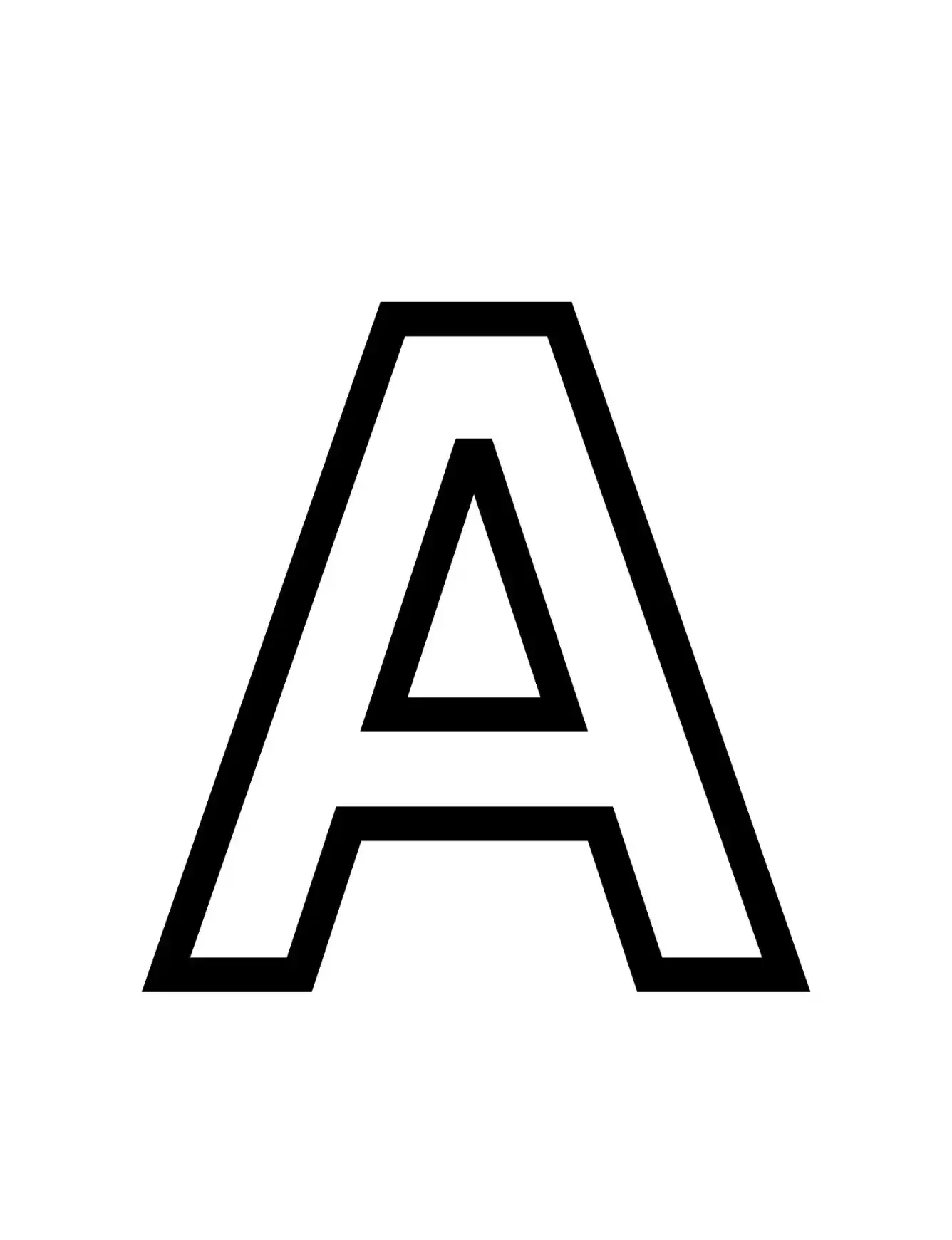 Free Alphabet Capital Letter A Picture To Color In