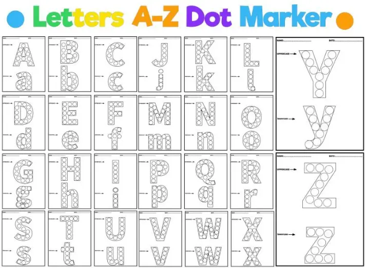 Free Alphabet Picture To Color In