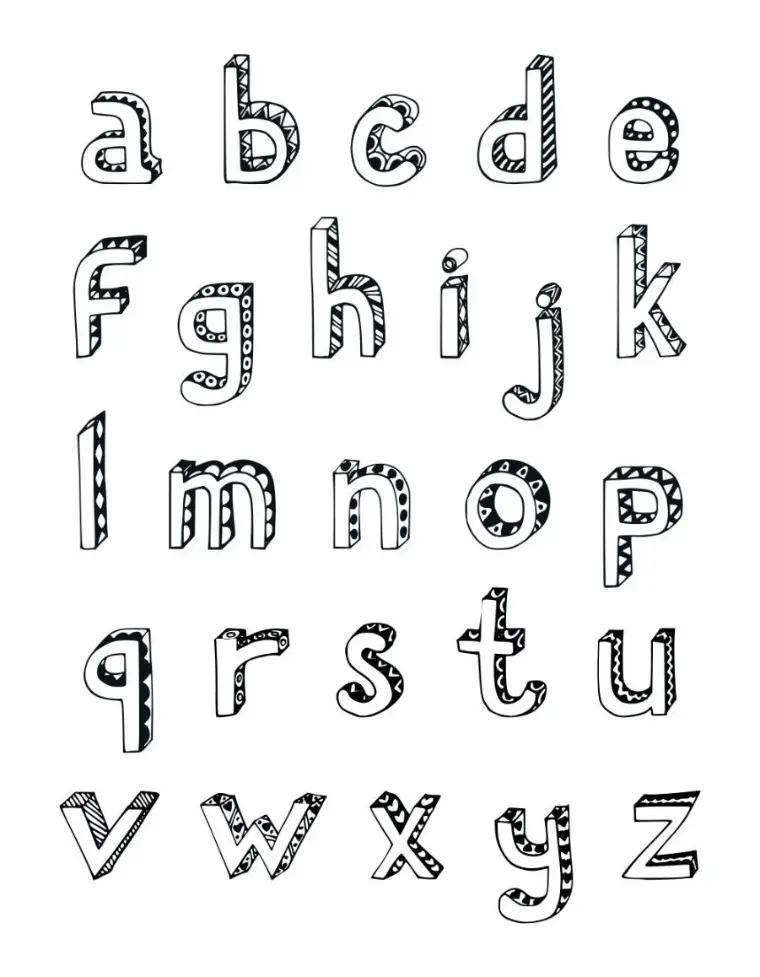 ree Alphabet Picture To Color In