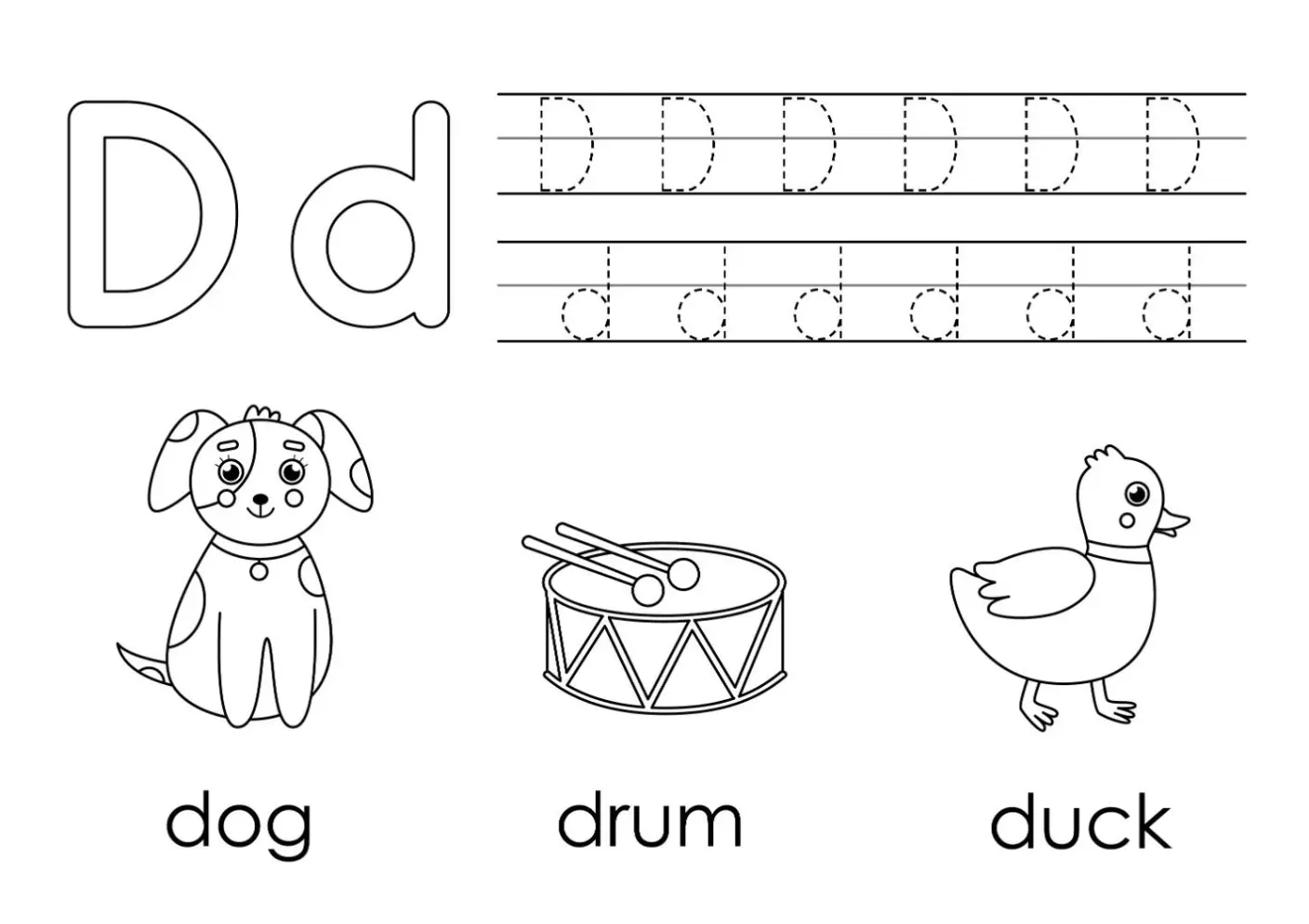 Free Alphabet Picture To Color In
