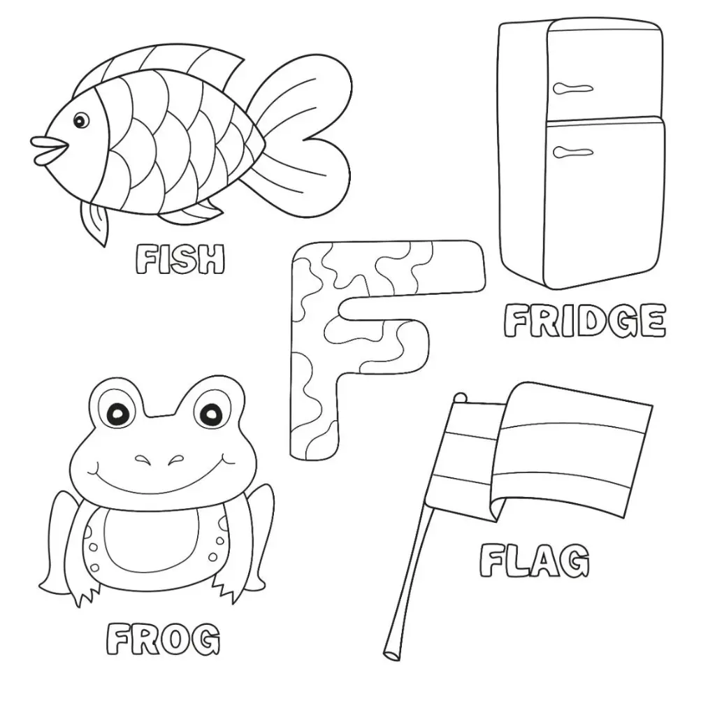 Free Alphabet Picture To Color In
