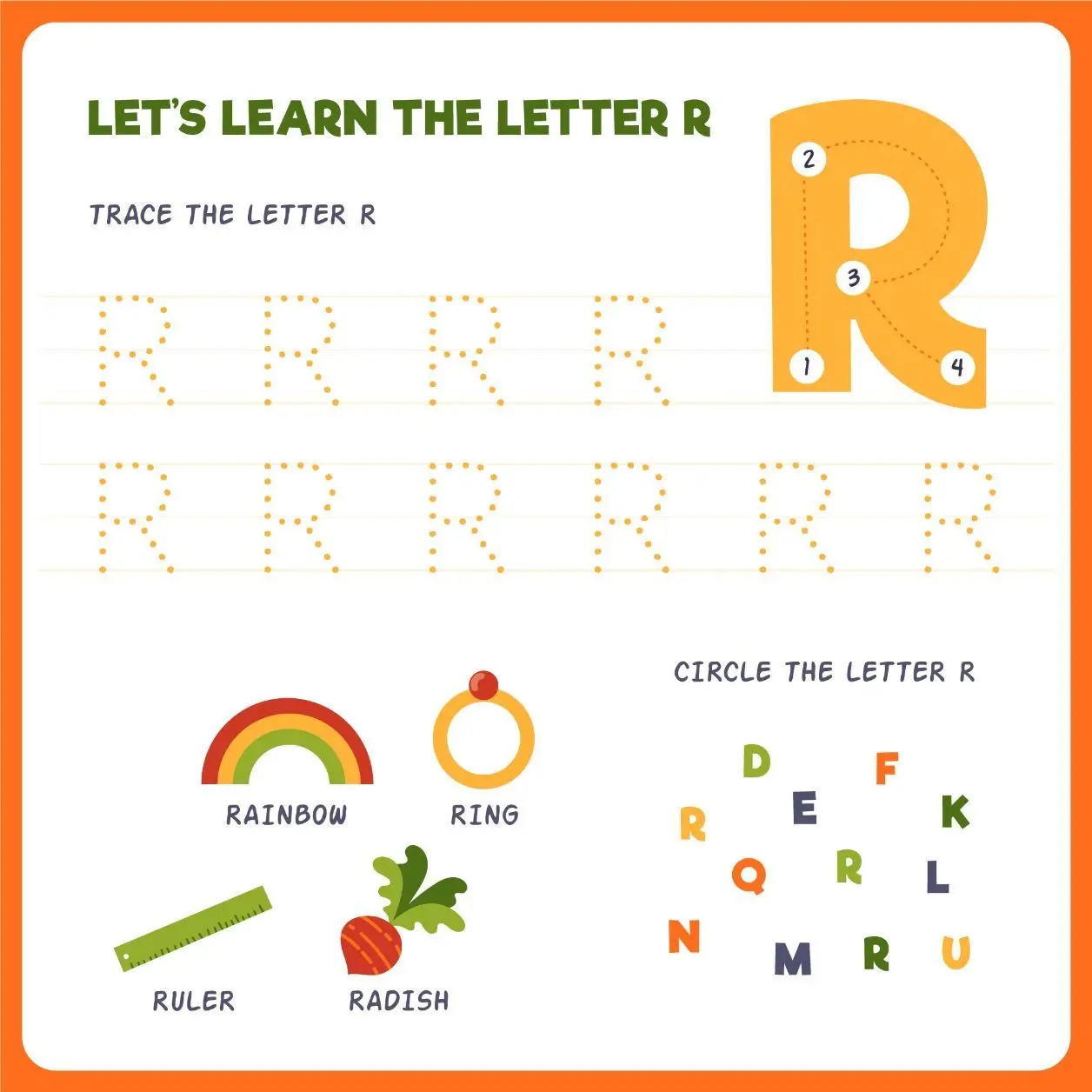 ree Alphabet Picture To Color In