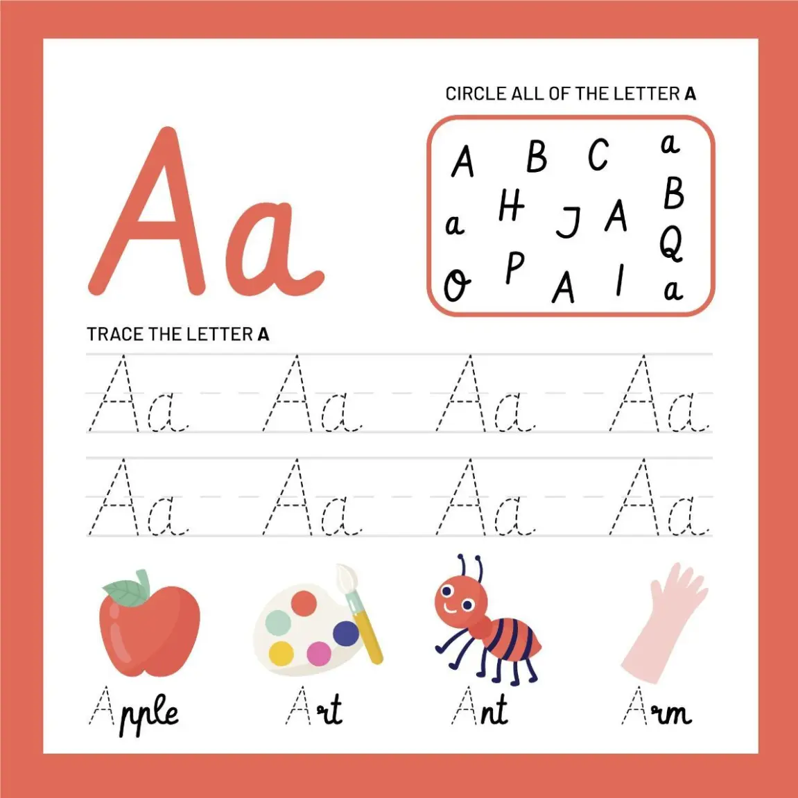 ree Alphabet Picture To Color In
