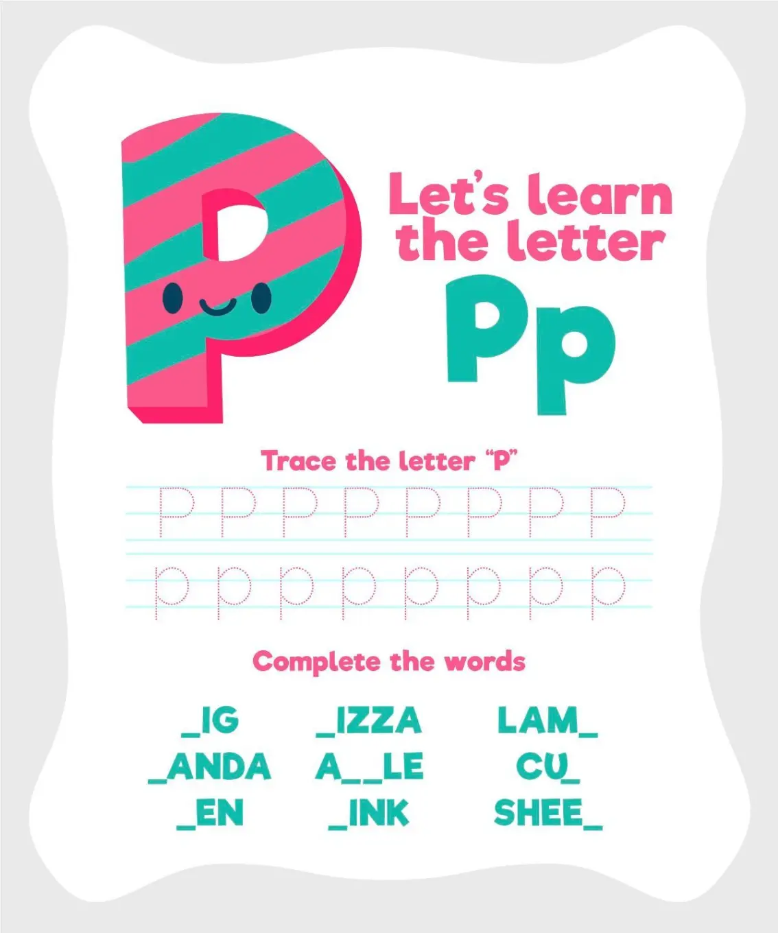 ree Alphabet Picture To Color In