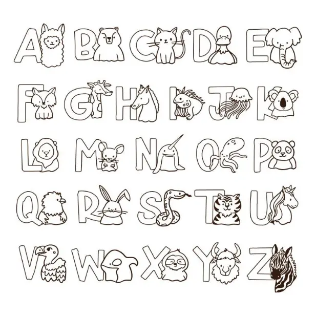 ree Alphabet Picture To Color In