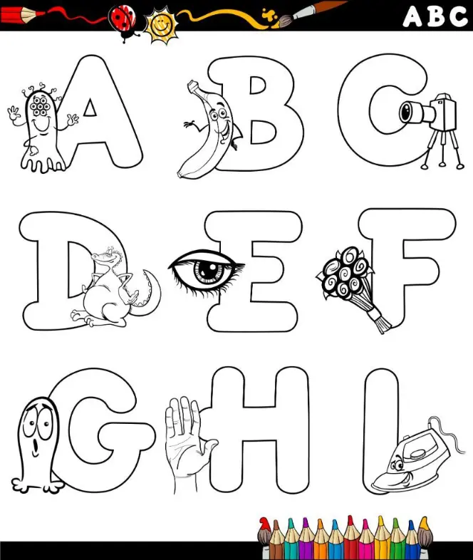 ree Alphabet Picture To Color In