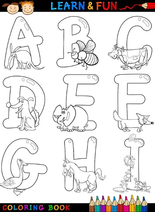 ree Alphabet Picture To Color In