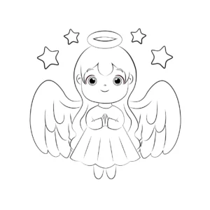 Free Angel Picture To Color In