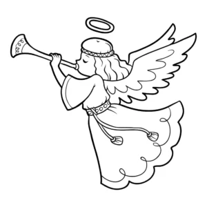 Free Angel Picture To Color In