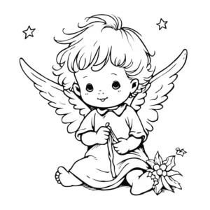 Free Angel Picture To Color In