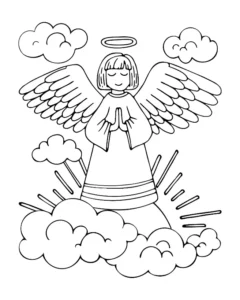 Free Angel Picture To Color In