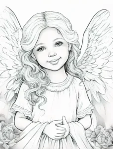 Free Angel Picture To Color In