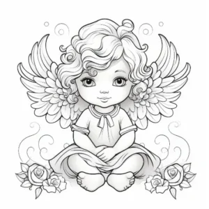 Free Angel Picture To Color In