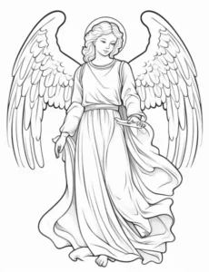 Free Angel Picture To Color In