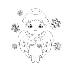 Free Angel Picture To Color In