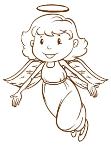 Free Angel Picture To Color In