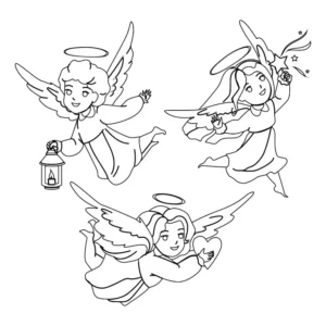 Free Angel Picture To Color In
