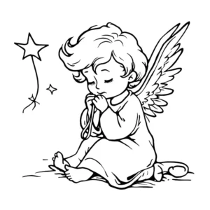 Free Angel Picture To Color In