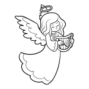 Free Angel Picture To Color In