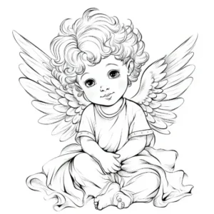 Free Angel Picture To Color In