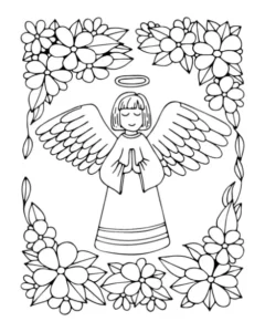 Free Angel Picture To Color In