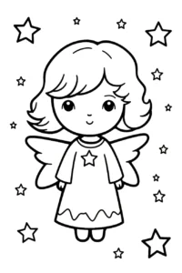 Free Angel Picture To Color In