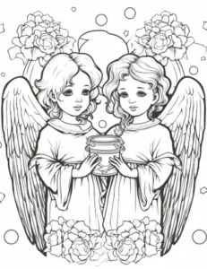 Free Angel Picture To Color In