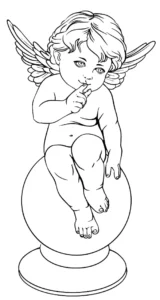 Free Angel Picture To Color In