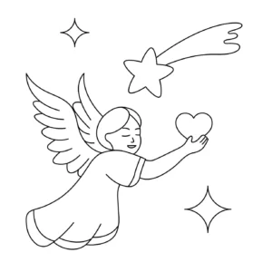 Free Angel Picture To Color In