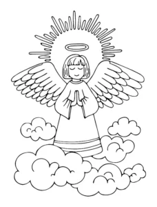 Free Angel Picture To Color In