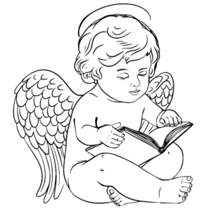 Free Angel Picture To Color In