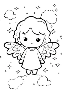 Free Angel Picture To Color In