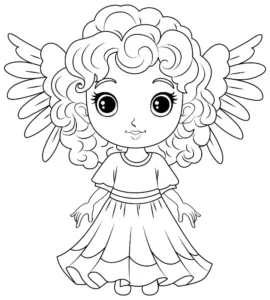 Free Angel Picture To Color In