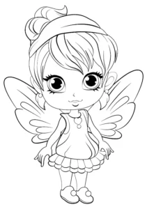 Free Angel Picture To Color In