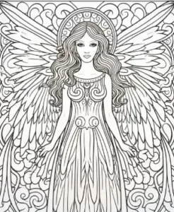 Free Angel Picture To Color In