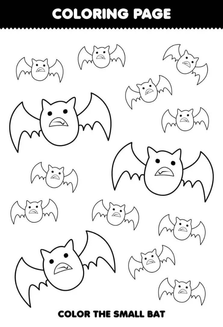 Free Bat Picture To Color In