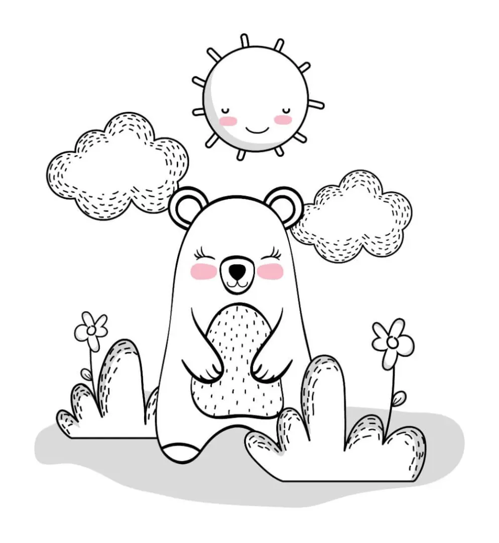 Free Bear Picture To Color In
