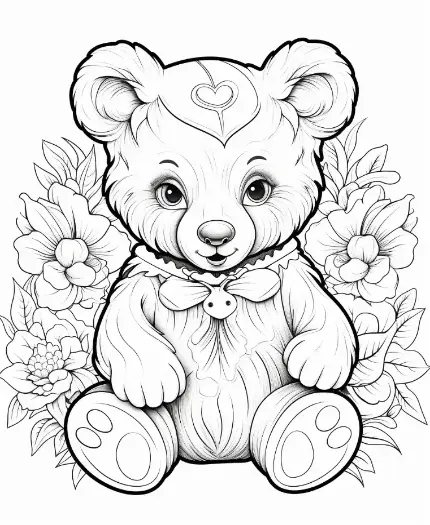 Free Bear Picture To Color In