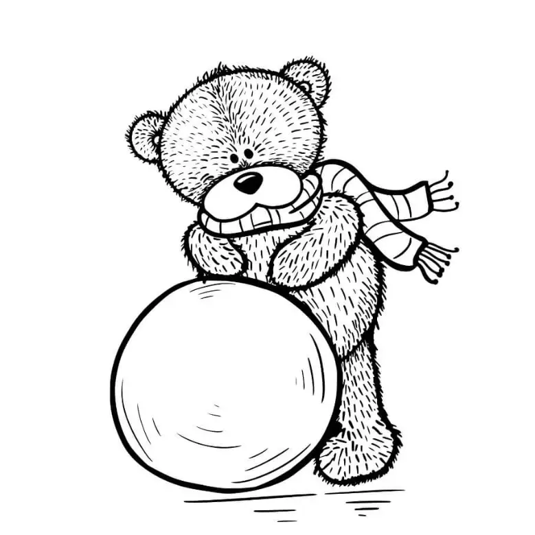 Free Bear Picture To Color In