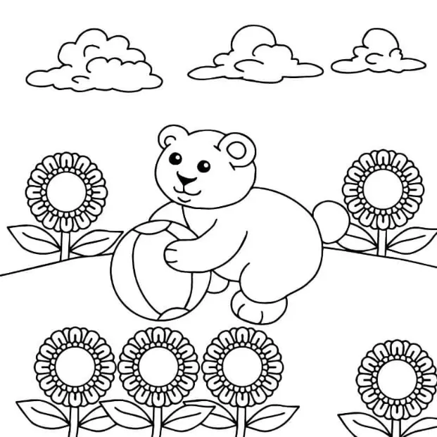 Free Bear Picture To Color In